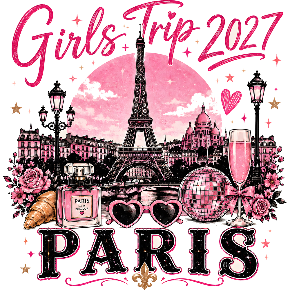 Paris 2027 Girls Trip design artwork close-up
