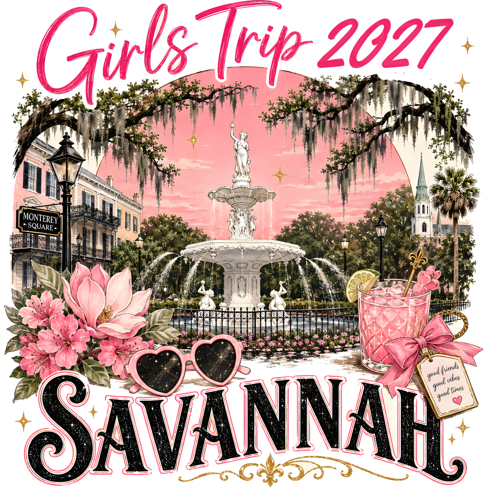 Savannah 2027 Girls Trip design artwork close-up