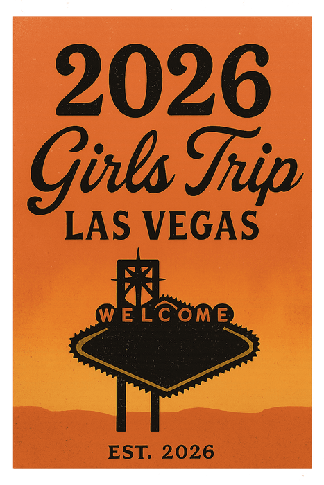 Vintage Postcard Las Vegas girls trip shirt design featuring the Welcome to Fabulous Las Vegas sign