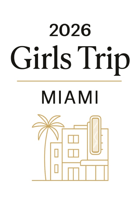 Minimalist Miami girls trip shirt design featuring the South Beach lifeguard towers